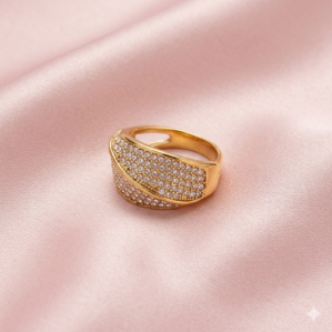 Wave Ring – Stainless Steel – Rippled Design