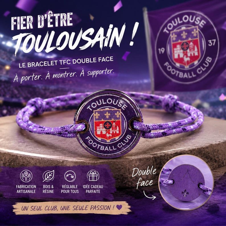 Bracelet violet TFC supporter