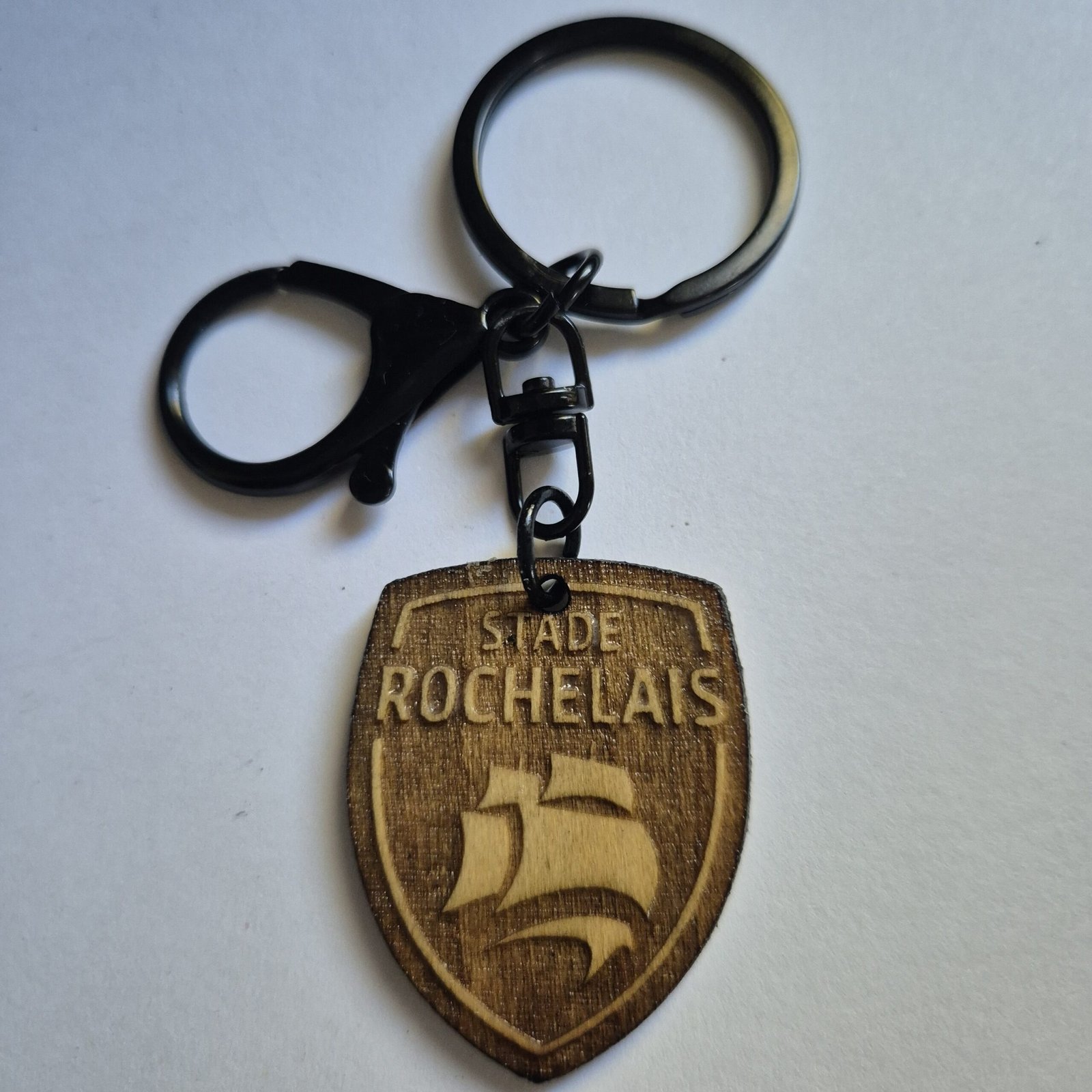 Porte-clé Bois Gravé Rugby Supporter – Équipe au Choix – Image 14