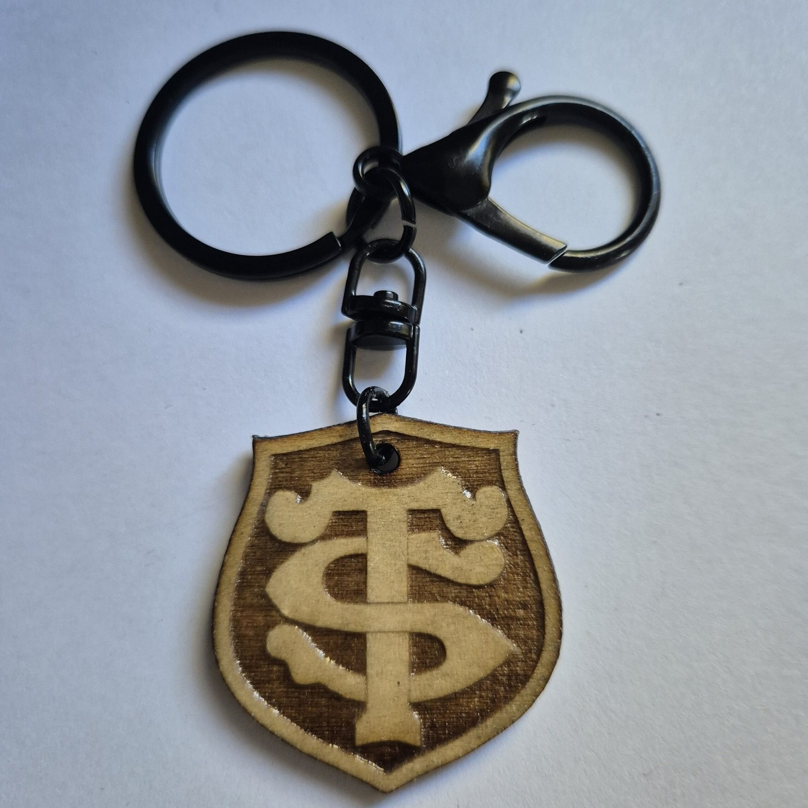 Porte-clé Bois Gravé Rugby Supporter – Équipe au Choix – Image 15