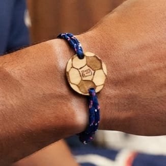 bracelet foot bois gravé coupe du monde Perlecatalane