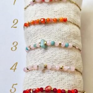 Gold-Plated Faceted Bead Bracelet – 5 Styles to Choose From